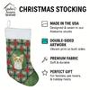 Caroline's Treasures Lemon and White Papillon Christmas Poinsettas Holiday Stocking Double-Sided Print, Polyester Suede,11x18, Made in USA view 4