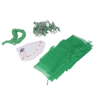 Brrnoo Christmas Decoration Star Keychain Exquisite Tree Ornament Pendant 20 Sets Party Home Decor (Green)