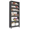 Qiaoxuan Slim Storage Cart, Lightweight 6 Tier Metal Rolling Utility Kitchen Cart on Wheels, Mobile Storage Shelving Unit Organizer for Bathroom Laundry Office Narrow Places (Black, 10" D) view 1