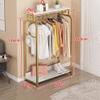 GRRICEPL Garment Rack, Modern Clothing Rack with Shelves, Boutique Retail Clothes Display Rack, for Organizing Clothes and Shoes(Gold,80x40x150 cm) view 2