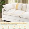 77.6" Modular Sectional Sofa,Loveseat Couch for Living Room, Modern Deep Seat Sofa 2 Seater Chenille Fabric Comfy Cloud Couches with Throw Pillows & Ottoman for Living Room,Apartment view 3