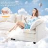 77.6" Modular Sectional Sofa,Loveseat Couch for Living Room, Modern Deep Seat Sofa 2 Seater Chenille Fabric Comfy Cloud Couches with Throw Pillows & Ottoman for Living Room,Apartment view 4