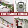 Artificial Christmas Garland 180cm Decorative Greenery Wreath Faux Pine Garland,for Mantle Fireplace Front Door Tabletop Porch Patio Entrance Living Room Tree view 4