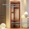 Wood Corner Coat Rack with Storage Shelf Clothing Garment Racks with Storage for Entryway Living Room Space Saver(Natural) view 3