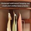 Wood Corner Coat Rack with Storage Shelf Clothing Garment Racks with Storage for Entryway Living Room Space Saver(Natural) view 4