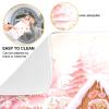 Boccsty Pink Christmas Tree Gingerbread House Dish Drying Mat for Counter Drying Kitchen Mats Coffee Bar Mats for Countertops Dishes Utensils Sinks 16 x 18 IN view 2