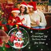 2026 Personalized Panda Christmas Glass Ornament, Adorable Santa Claus Panda Climbing Chimney Christmas Tree Ornament, Gift for Kids Animal Lovers, Custom Name Animal Xmas Ornaments Keepsake view 2