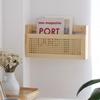 FIXED UP FINDS for FIRADE Wood Magazine Wall Rack with PE Rattan Grid,Size 17.3 X 4 X 9.4 File H view 1
