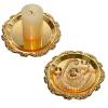 cachiv Pillar Candle Holder Set of 2 Jewelry Dish Ring Holder Candle Stand Decorative Metal Plate Vanity Tray for Weding Home Decor (Gold) view 1