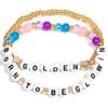 AICase Golden Beadeds Born to Be Glowin KPop Bracelets Set, K-Pop Stuff Toys Huntrix Merch Gifts Outfits Fashion Accessories Fans Merchandise Friendship Jewelry Birthday Party Easter Basket Stuffers view 1