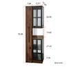 cattino 70" Lighted Display Cabinet with Glass Doors, Adjustable LED Lights, Multi-Tier Pull-Out Shelves, Wooden Storage Display Cabinet for Living Room, Dining Room, or Study - Walnut Finish view 2