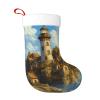 AOLBSPD Retro Lighthouse Christmas Stocking Holiday Xmas Decor Gifts for Family Kids Holiday Party view 1
