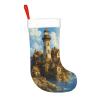 AOLBSPD Retro Lighthouse Christmas Stocking Holiday Xmas Decor Gifts for Family Kids Holiday Party view 2