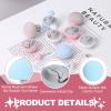 uxcell 12Pcs Duvet Pin Duvet Clips, Cotton Quilt Cover Pin Clips Mushroom Comforter Button Fastener with Soft Fabric for Quilts Blanket Cushions Curtains, Sky Blue view 3