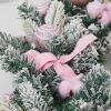 1.8m/5.9ft Artificial Christmas Mantel Wreath,Winter Evergreen Christmas Tree Wreath,Suitable for Tables,Windows,Stairs,Mantels,Holidays,Indoor/Outdoor Use(Garland 2,No Light) view 2
