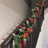 1.8m/5.9ft Artificial Christmas Mantel Wreath,Winter Evergreen Christmas Tree Wreath,Suitable for Tables,Windows,Stairs,Mantels,Holidays,Indoor/Outdoor Use(Garland 2,No Light) view 4