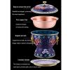 Chinese Cloisonn Single-person Copper Hot Pot, Pure Thickened Body, Split Design, Portable For Home And Outdoor Use(Brown) view 3