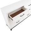 3-Pc Set Bedroom Twin Size White Platform Bed w Footboard Drawers Wooden Rustic Style Furniture view 3