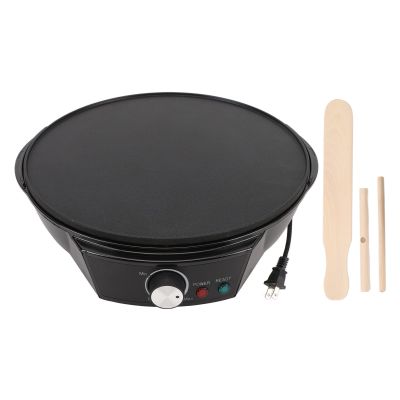 11.8in Electric Crepe r, 900W Electric Griddle with Temture Control, Non epe Pan for Pancakes Blintzes Tortillas, Includes Spatula Batter Spreader for Cooking