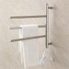 KUYBTU Heated Towel Heated Towel Rack, Wall Mounted and Airer 304 Stainless Steel Electric Heated Towel Rack with 180 Rotatable Bars for Bathroom-HardWire view 1