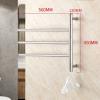 KUYBTU Heated Towel Heated Towel Rack, Wall Mounted and Airer 304 Stainless Steel Electric Heated Towel Rack with 180 Rotatable Bars for Bathroom-HardWire view 3