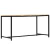 AMBERARD Dining Table Brown and Black,Industrial Style Dining Table with Solid Mango Wood Top and PowderCoated Iron Legs for Home, Kitchen or Room Use view 2