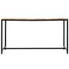 AMBERARD Dining Table Brown and Black,Industrial Style Dining Table with Solid Mango Wood Top and PowderCoated Iron Legs for Home, Kitchen or Room Use view 3