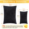 1 MIDDLE ONE 2 Pack Small Pillow, 16 X 12 Inches, Memory Foam Mini Pillow for Travel, Camping, Sleeping, Nap and Neck, Knee, Lumbar Support, Tiny Cushion for Pet, Dogs (Black) view 2
