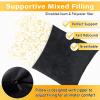1 MIDDLE ONE 2 Pack Small Pillow, 16 X 12 Inches, Memory Foam Mini Pillow for Travel, Camping, Sleeping, Nap and Neck, Knee, Lumbar Support, Tiny Cushion for Pet, Dogs (Black) view 3