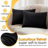 1 MIDDLE ONE 2 Pack Small Pillow, 16 X 12 Inches, Memory Foam Mini Pillow for Travel, Camping, Sleeping, Nap and Neck, Knee, Lumbar Support, Tiny Cushion for Pet, Dogs (Black) view 4