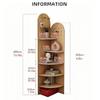 5-Tier Solid Wood Corner Shelf - Fan-Shaped Space-Saving Bookcase Display Rack for Living Room, Multi-Purpose Storage with Perforated Top Board (White) view 2
