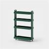 Ultra-Thin 4-Tier Mobile Storage Rack - Versatile Utility Cart for Kitchen, Dining Room & Living Room - Sleek Black Shelving Solution for Home Organization view 1