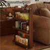 Ultra-Thin 4-Tier Mobile Storage Rack - Versatile Utility Cart for Kitchen, Dining Room & Living Room - Sleek Black Shelving Solution for Home Organization view 4