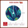 Peacock Bird Feathers Print Christmas Tree Skirt, New Year Mall Christmas Display Skirt for Home Holiday Parties view 3