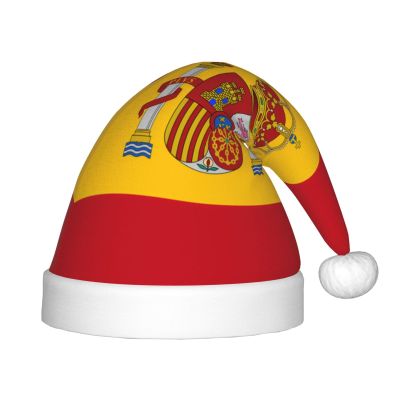 BLWSLC Spanish flag Children's Christmas hats printed party hats suitable for Christmas parties family gathering decorations