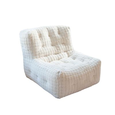Vttui Ultra-Comfort S-Curve Lounge Bean Bag Chair & Ottoman Set - 125 Ergonomic Recline, Plush High Back, Breathable EPP Fill, Lightweight
