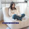 Vttui Ultra-Comfort S-Curve Lounge Bean Bag Chair & Ottoman Set - 125 Ergonomic Recline, Plush High Back, Breathable EPP Fill, Lightweight view 3