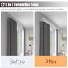 Adjustable Curtain Track System with Cover Pelmet, 16.4ft Curtain Rods for Living Room, Interior Curtain Box with 2 Slide Rails, Decorative Curtain Pole Kit (White) view 2