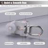 Adjustable Curtain Track System with Cover Pelmet, 16.4ft Curtain Rods for Living Room, Interior Curtain Box with 2 Slide Rails, Decorative Curtain Pole Kit (White) view 4