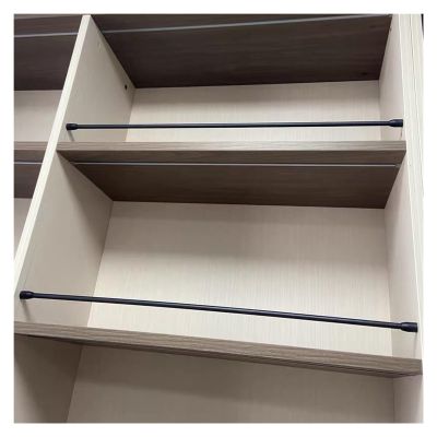 AMUFJJ 38 35 30 25 16 Inch Guard Railing for Wood Shelf, Closet Front Aluminum Fence Decorative Pole Rod, Sturdy Shelf Guardrail Stopper(6 piece,24in (61cm))