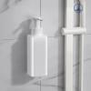 ASHATA Wall Mounted Hand, 380ml Shower Refillable Liquid Pump Dispenser and Organizer Leak Proof, for Bathroom Kitchen (White) view 4