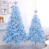 Blue Flocked Christmas Tree Living Room Decoration Tree PVC and Wire Artificial Christmas Trees for Parties, Evenings, Shopping Malls, Hotels, Schools, Homes(400cm/157.5") view 2