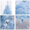 Blue Flocked Christmas Tree Living Room Decoration Tree PVC and Wire Artificial Christmas Trees for Parties, Evenings, Shopping Malls, Hotels, Schools, Homes(400cm/157.5") view 3