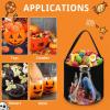 YHNNH Perfume Bottle Halloween Tote Treat Bags Trick Or Treat Cute Buckets Reusable Candy Bag 7.9"x8.3" for Halloween Party Favors Supplies Gifts Basket view 3