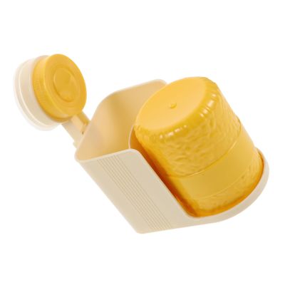 Angoily No Drill Toothbrush Holder Wall Mounted with Cup Self-draining Bathroom Organizer Rack Pet Material Toothbrush Cup and Toothpaste Holder Multifunctional Yellow Hair Care Tools