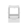 Bathroom Vanity,Modern Bathrooms Cabinet w/Sink,2 Doors & 1 Drawer Storage Organizer,Space-Saving Vanitys with Sliding Drawers,Adjustable Shelves Under Sinks,Wide Narrow Cabinet,Over Toilet,White view 3