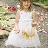 Heart Shaped Wedding Basket with Lace and Tassel, Golden Cloth view 3