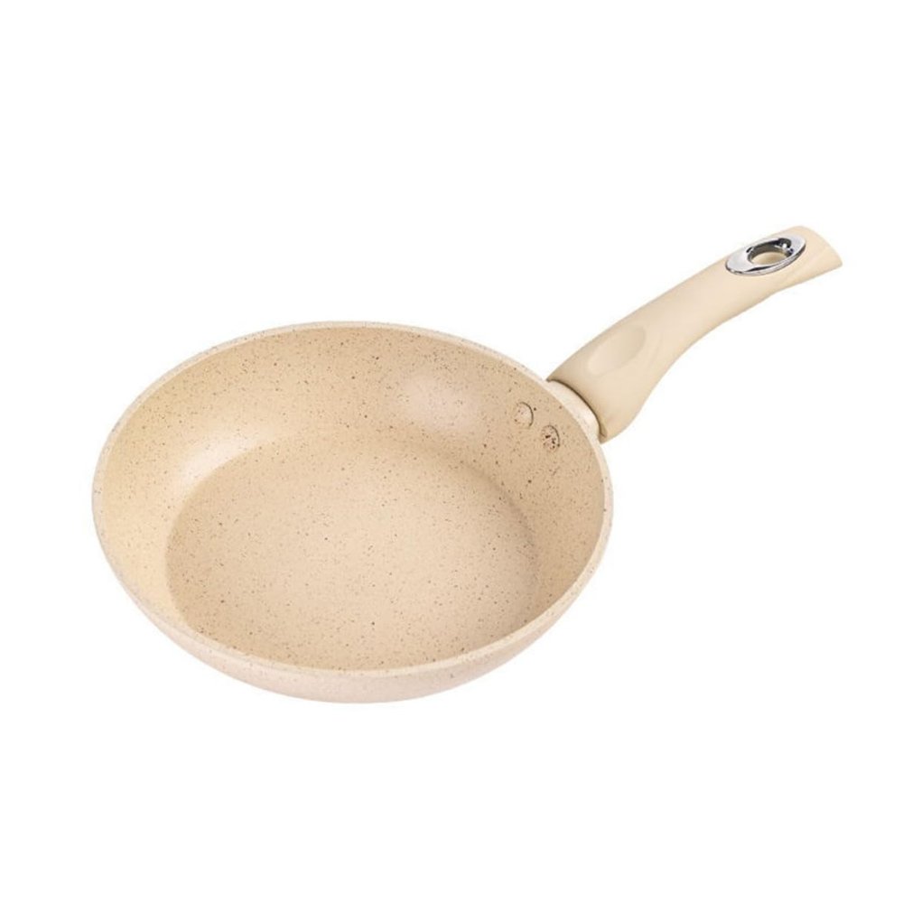 LALAFINA Maifan Stone Nonstick Frying Pan Thick Aluminum Skillet with Comfortable Handle Multi-purpose Steak and Breakfast Cooking Pan for Home and Restaurant Use