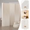 Retractable Paper Room Divider Honeycomb Partition Wall Expandable Privacy Screen for Home, Living Room, Office, Store, or Exhibition Use(White H86.6in,118.1in) view 4