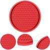 SAGECARW 2 PCS Car Cup Holder Coaster for Peugeot 2008 Mk2 2020-2024, Rubber Universal Non Slip Spill Waterproof Embedded in Ornaments Interior Accessories,E/Red view 3